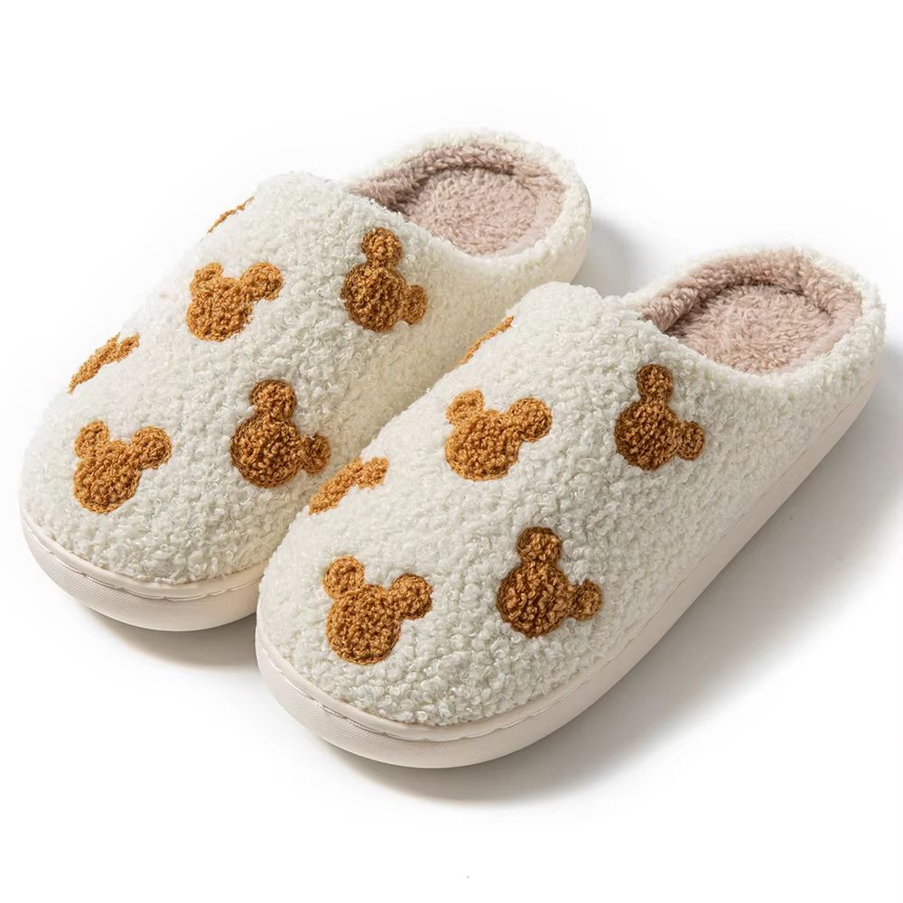 Winter Indoor Slippers  Cute Flower Slides For Women Men  Couples With Soft Flat Sole 22