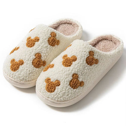 Winter Indoor Slippers  Cute Flower Slides For Women Men  Couples With Soft Flat Sole 22