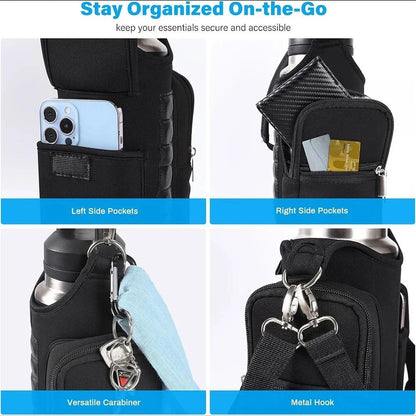 Magnetic Water Bottle Holder With Phone Pocket And Shoulder Strap 3