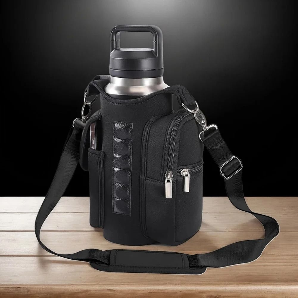 Magnetic Water Bottle Holder With Phone Pocket And Shoulder Strap 4