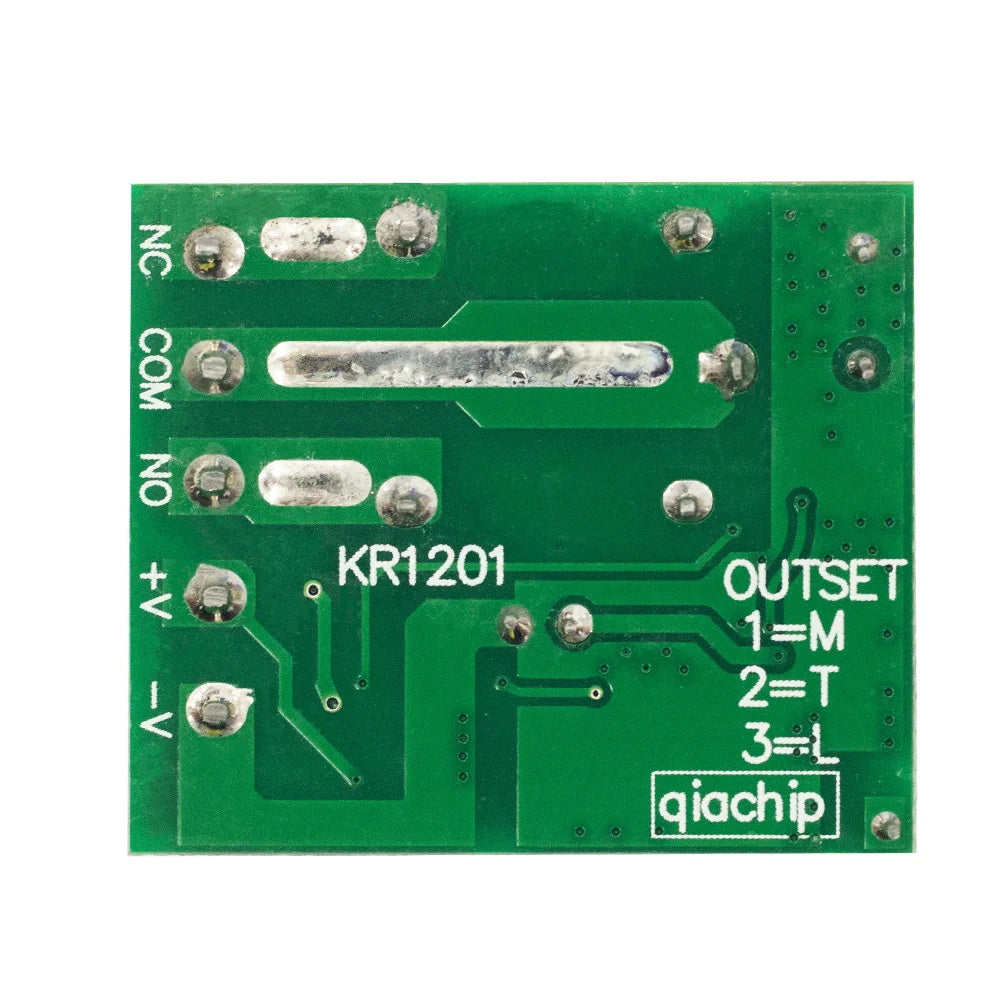 433MHz Wireless Remote Control Switch Kit DC 12V 10A 1CH Relay Module Receiver For Gates LED Lights 4