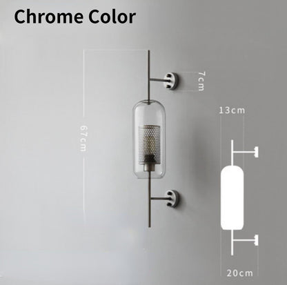 Modern Glass Wall Lamp Fixture, Golden Ball Sconce Lighting for Bedside, Living Room, Corridor Home Decoration