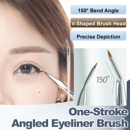 Precision Detail Eye Makeup Brush, Foldable Eyeliner Pen with Concealer Multi Functional Tool, Professional Makeup