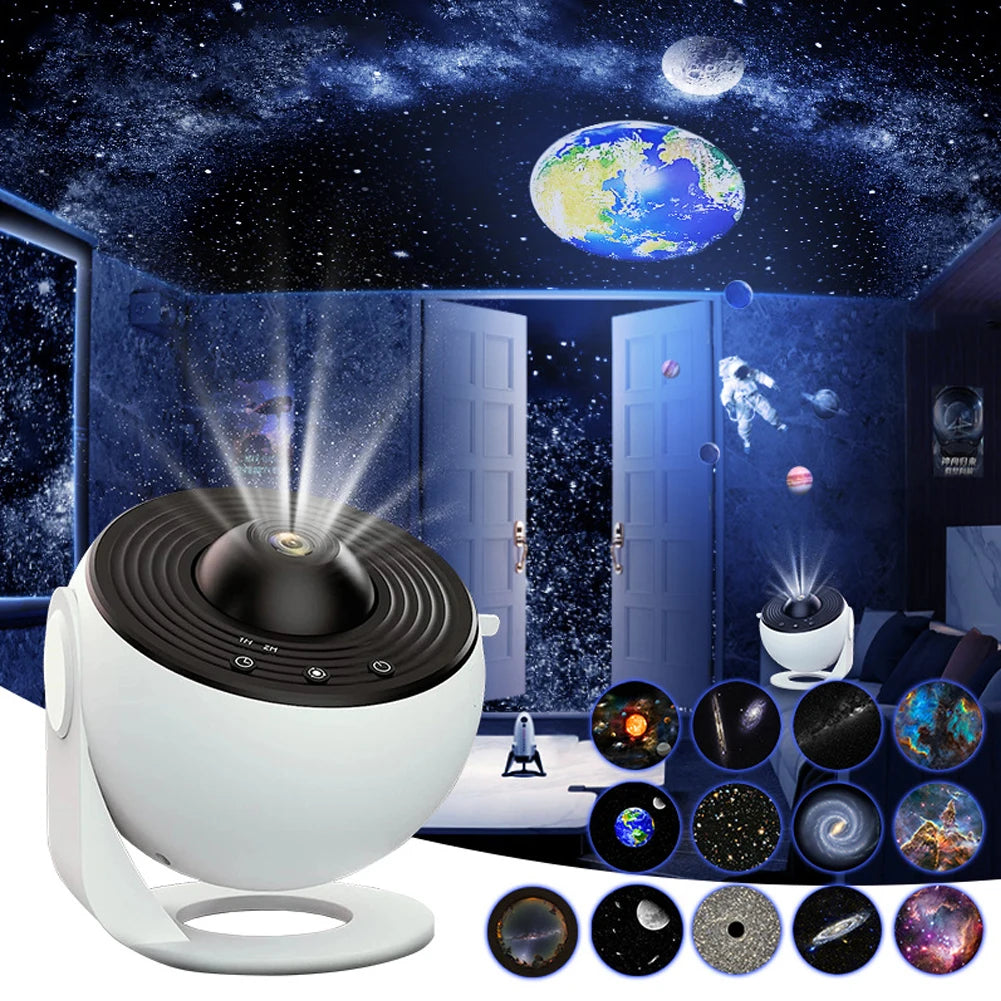 Magic Galaxy Projector Night Light, 360° Rotating Starry Sky for Bedroom Ambiance, Kids Sleep Aid, and Romantic