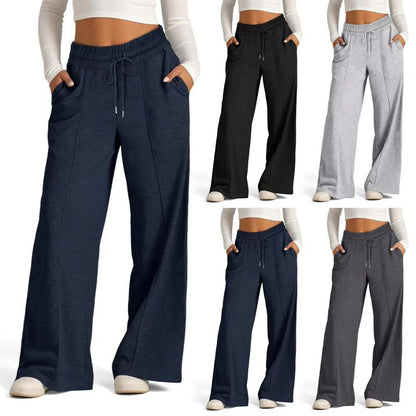 Womens Straight Leg Yoga Sweatpants  Loose Wide Leg Casual Tracksuit Pants For Gym  Outdoor 2