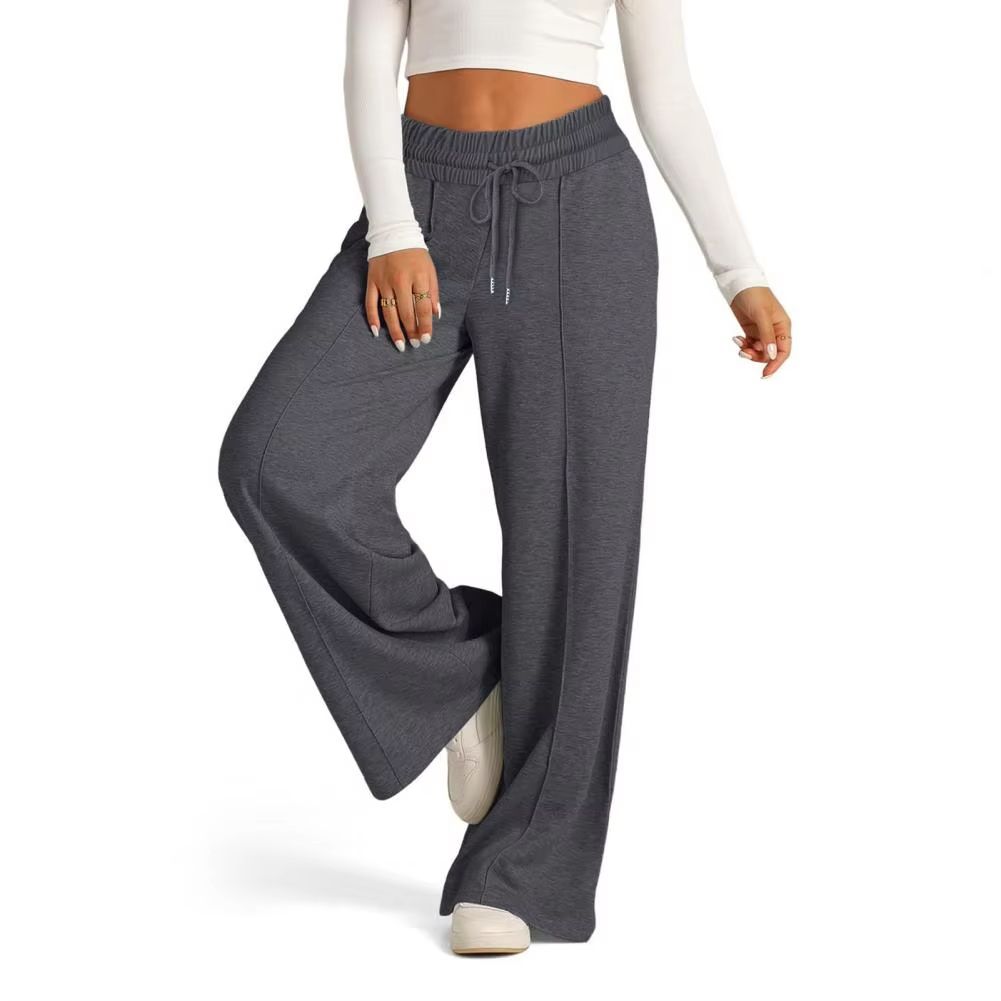 Womens Straight Leg Yoga Sweatpants  Loose Wide Leg Casual Tracksuit Pants For Gym  Outdoor 4