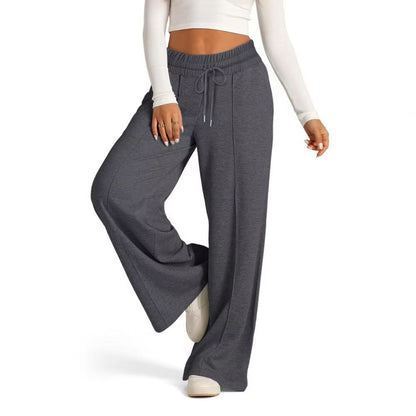 Womens Straight Leg Yoga Sweatpants  Loose Wide Leg Casual Tracksuit Pants For Gym  Outdoor 4
