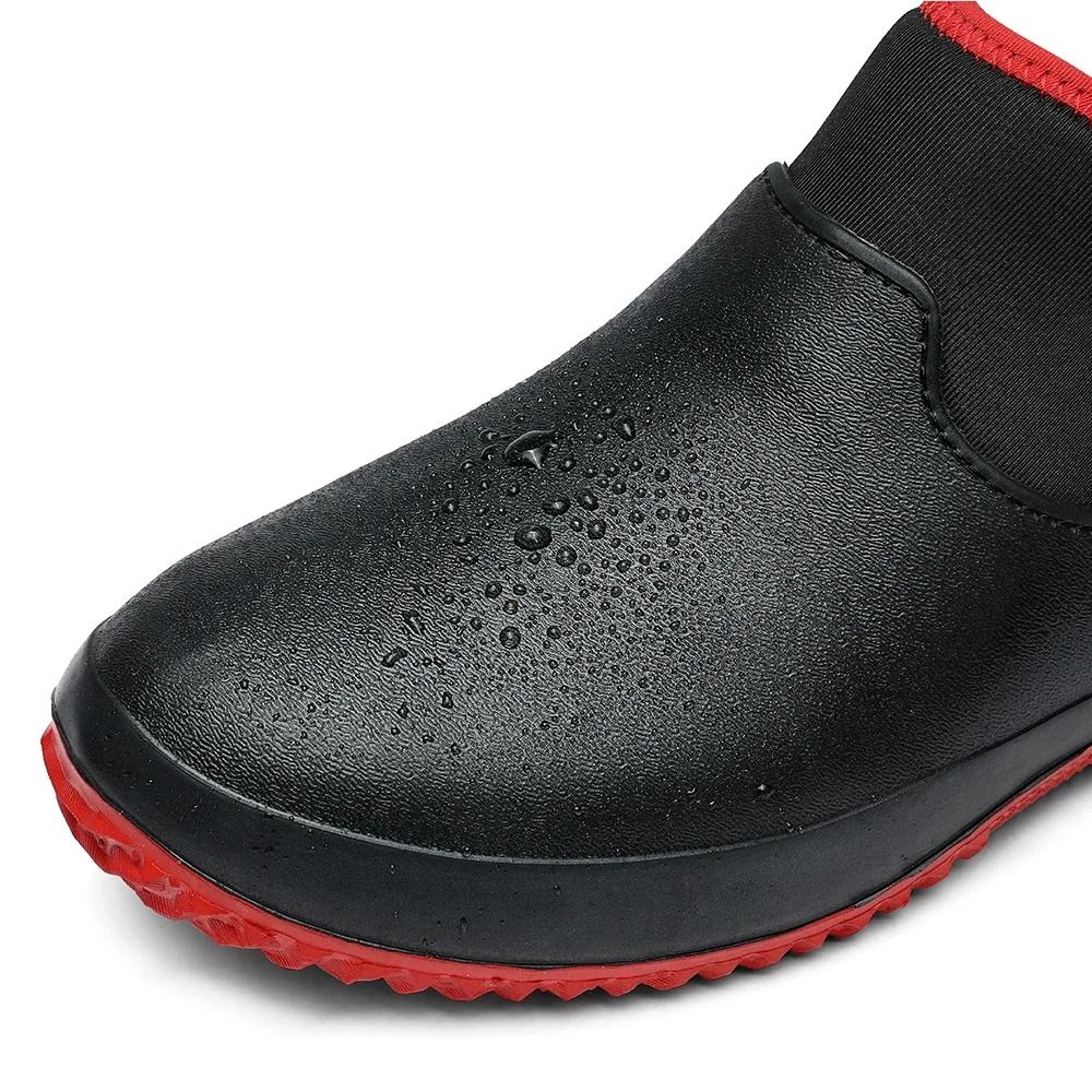 Anti Slip Rubber Rain Shoes Short Tube Waterproof Kitchen Garden Car Wash Fishing Shoes 1