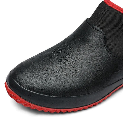 Anti Slip Rubber Rain Shoes Short Tube Waterproof Kitchen Garden Car Wash Fishing Shoes 1