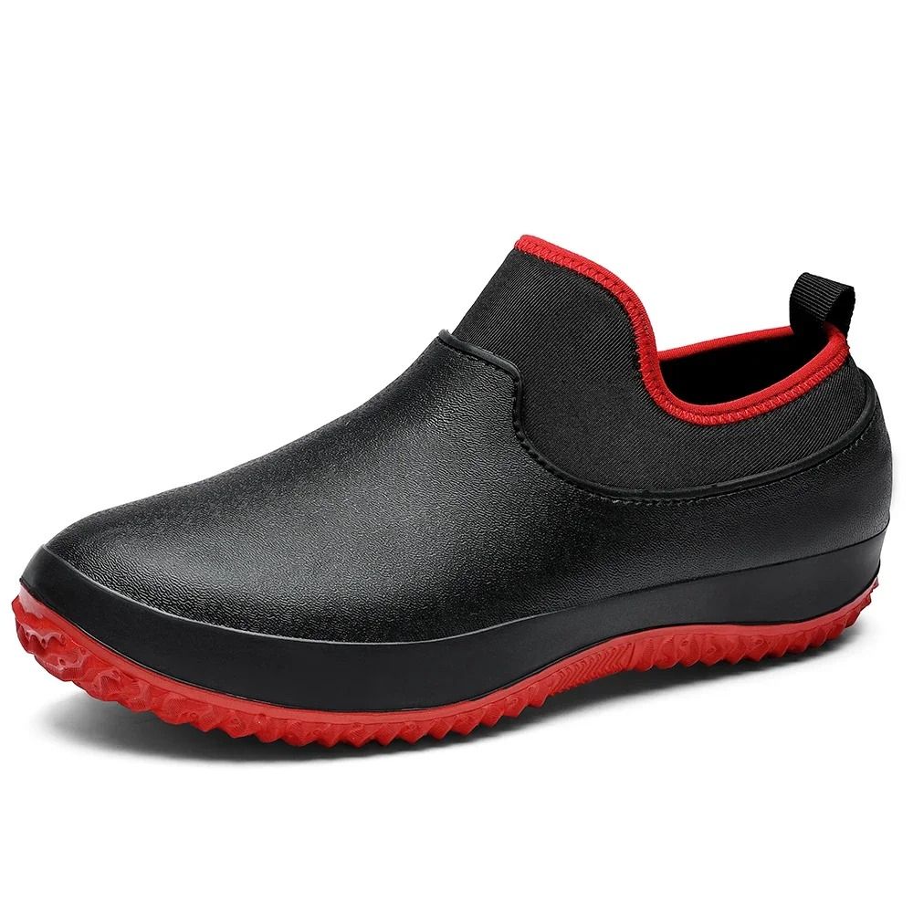 Anti Slip Rubber Rain Shoes Short Tube Waterproof Kitchen Garden Car Wash Fishing Shoes 6