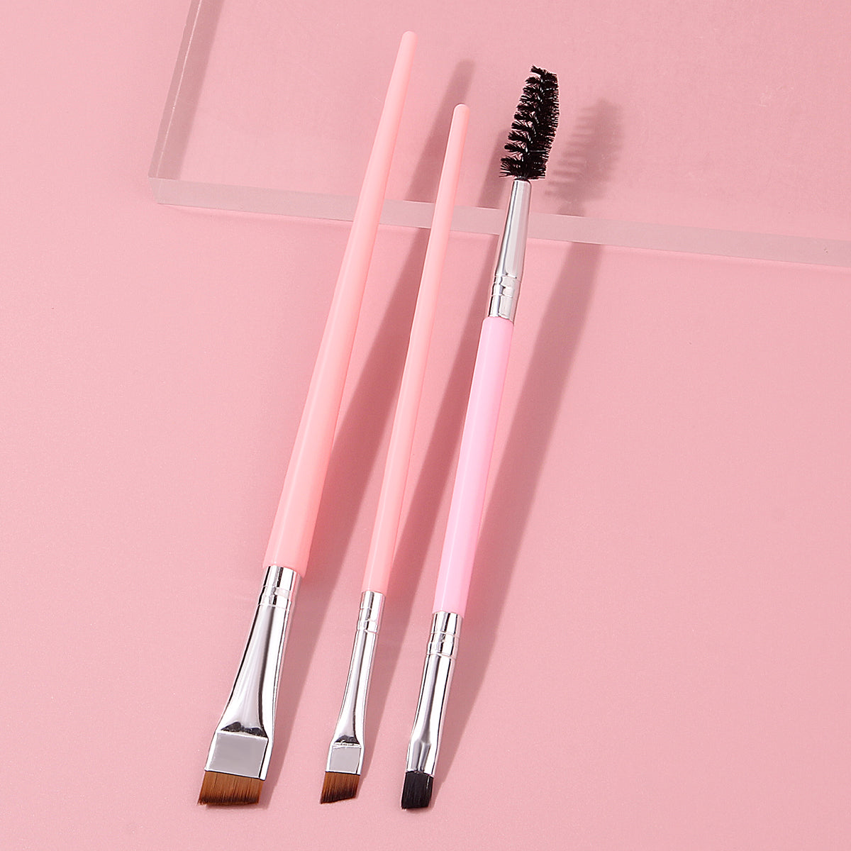 Eye Makeup Brush Set, Blade Eyeliner Brushes Large Small, Dual Eyelash Comb Brush and Precision Eyebrow Brushes