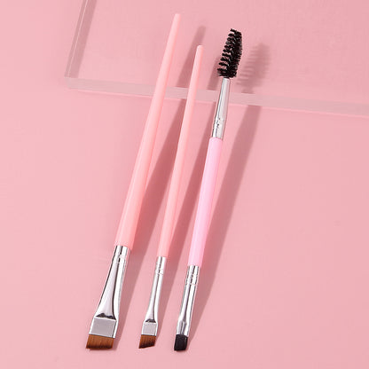 Eye Makeup Brush Set, Blade Eyeliner Brushes Large Small, Dual Eyelash Comb Brush and Precision Eyebrow Brushes