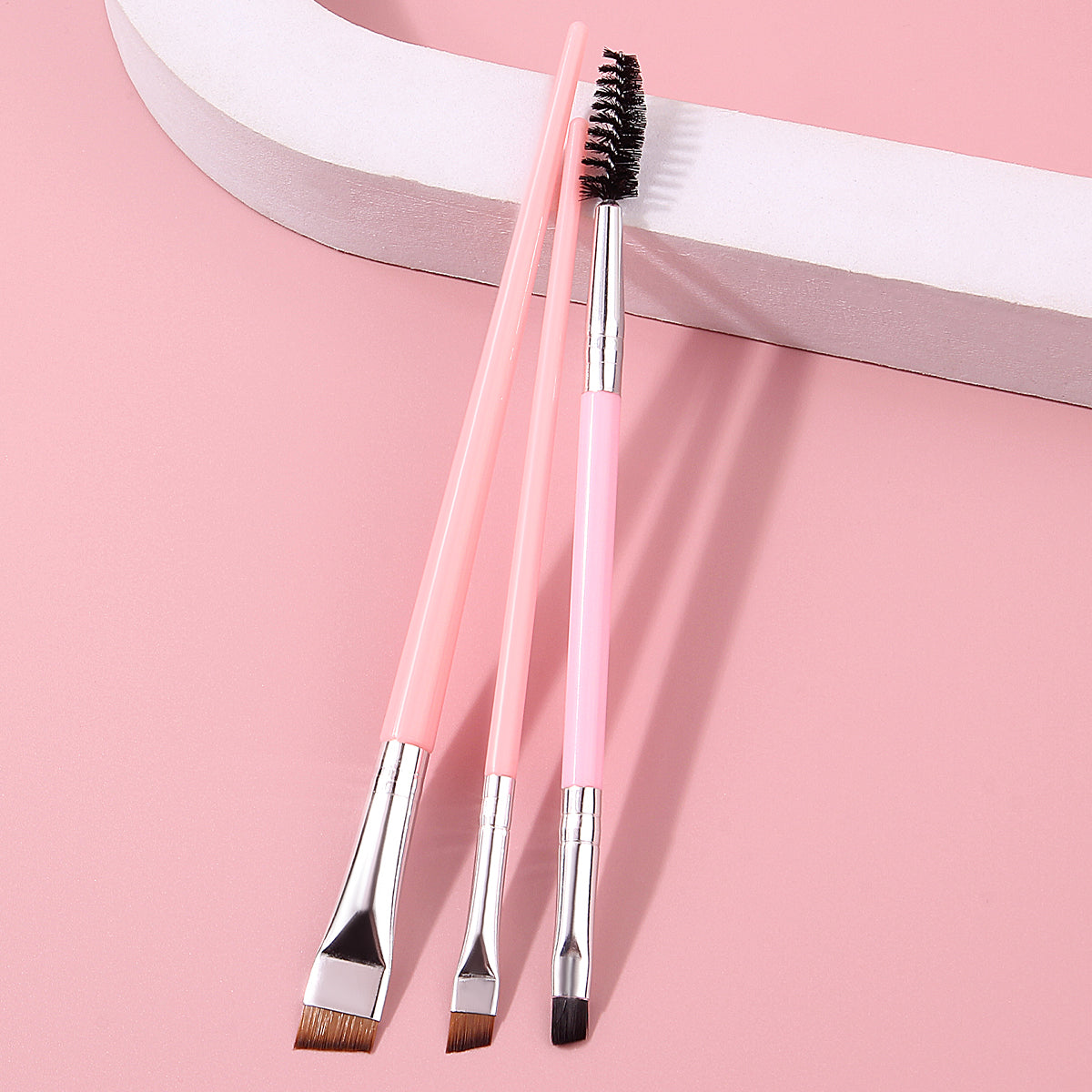 Eye Makeup Brush Set, Blade Eyeliner Brushes Large Small, Dual Eyelash Comb Brush and Precision Eyebrow Brushes