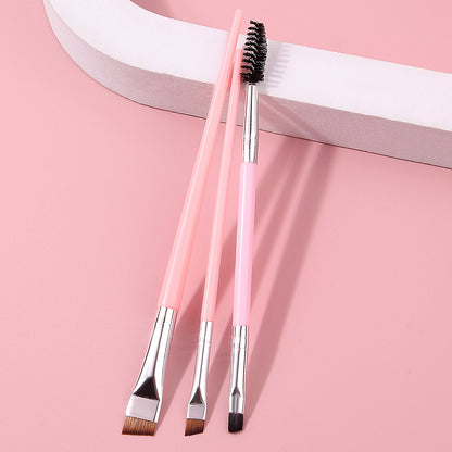 Eye Makeup Brush Set, Blade Eyeliner Brushes Large Small, Dual Eyelash Comb Brush and Precision Eyebrow Brushes