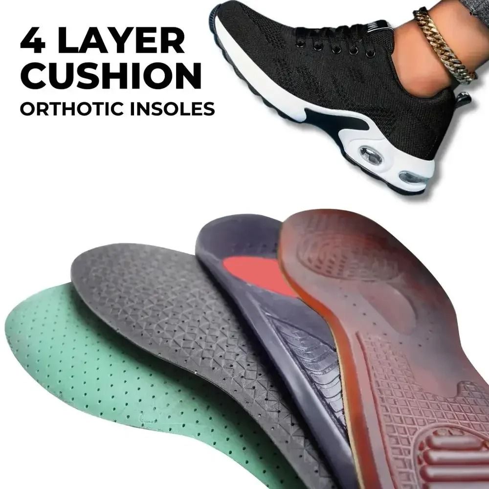 Ergonomic Pain Relief Walking Shoes Breathable Air Cushion Sneakers 4