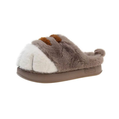 Womens Kitty Claw Slippers  Warm Furry NonSlip Home Shoes  Fluffy Cat Paw Slides 10