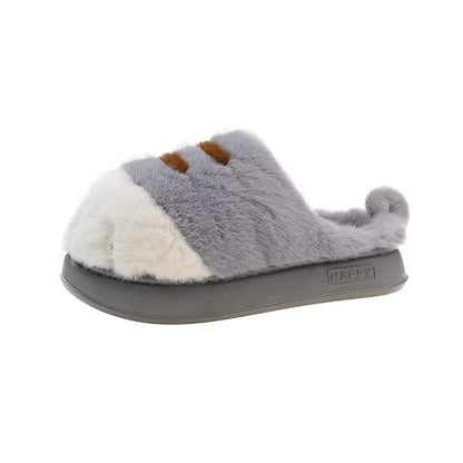 Womens Kitty Claw Slippers  Warm Furry NonSlip Home Shoes  Fluffy Cat Paw Slides 11