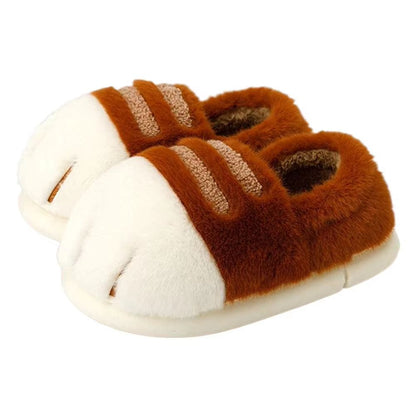 Womens Kitty Claw Slippers  Warm Furry NonSlip Home Shoes  Fluffy Cat Paw Slides 7