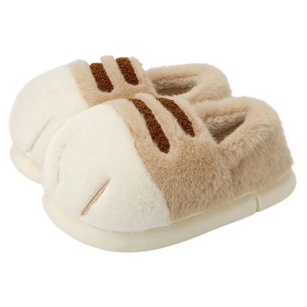 Womens Kitty Claw Slippers  Warm Furry NonSlip Home Shoes  Fluffy Cat Paw Slides 8