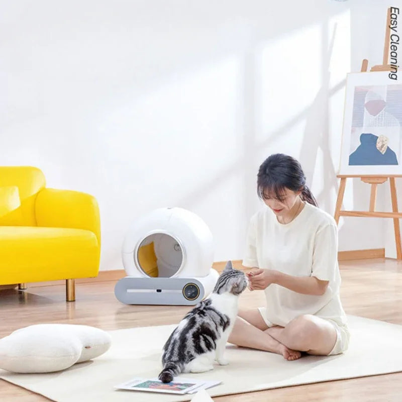 Automatic Cleaning Cat Litter Box Smart Enclosed Electric Toilet With Deodorizing For OdorFree Home 1