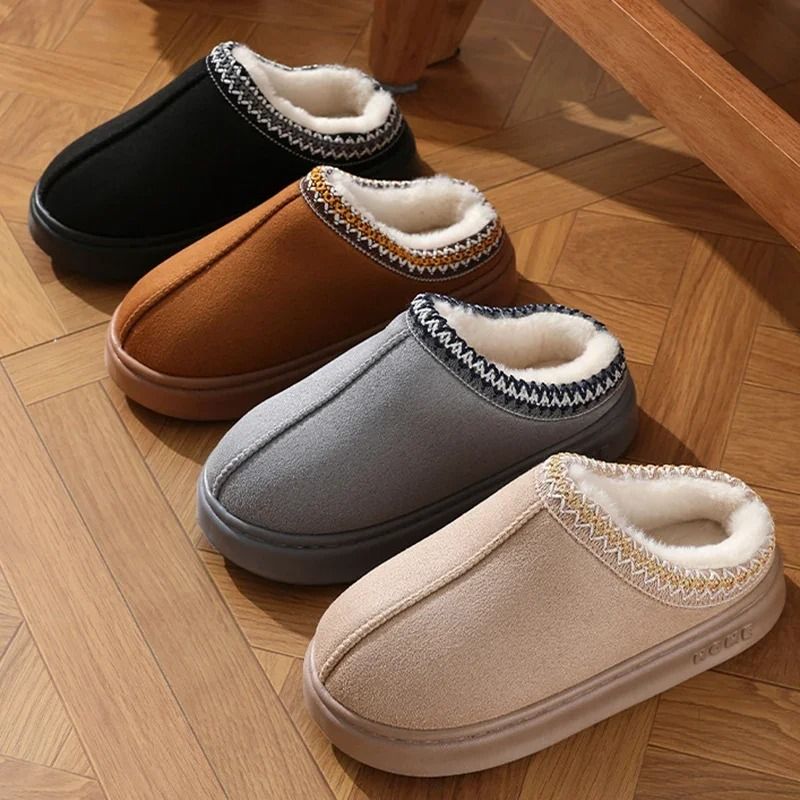 Cozy Plush Platform Slippers for Women