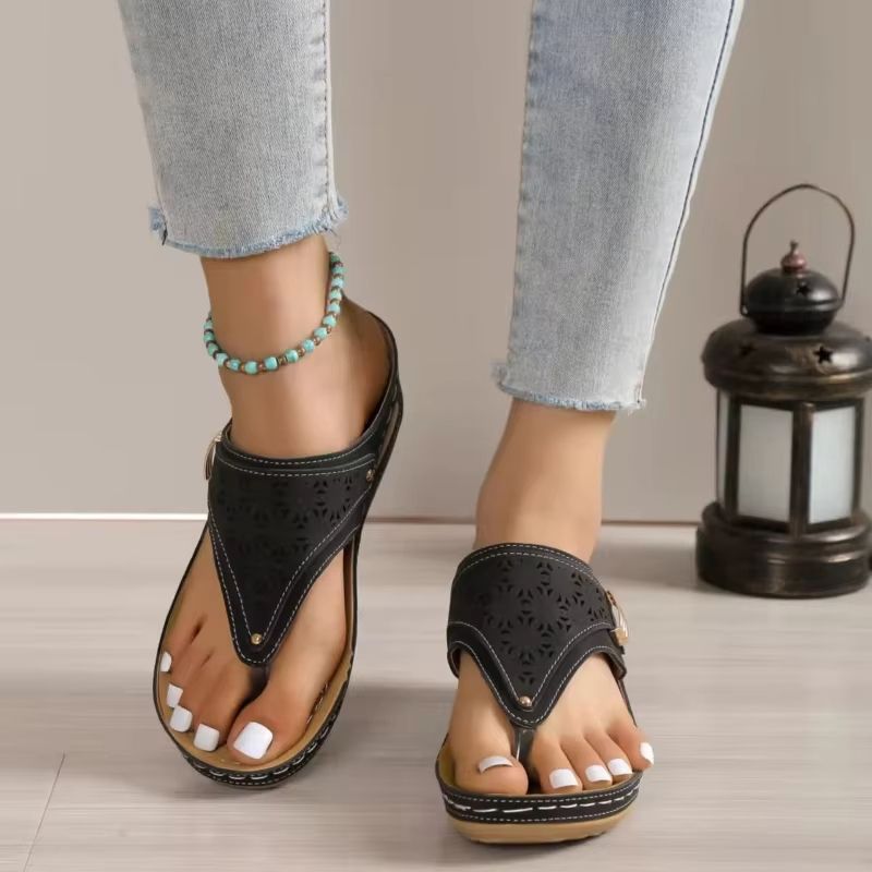 Womens Orthopedic Wedge Sandals  Comfortable Leather NonSlip Summer Platform Shoes 6
