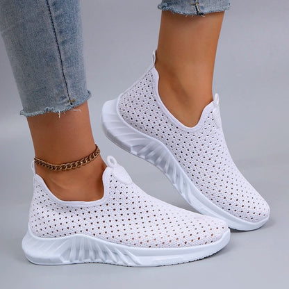 Womens Summer Breathable Mesh Flat Sneakers 1