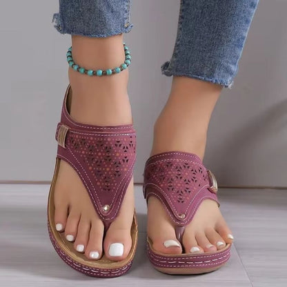 Womens Orthopedic Wedge Sandals  Comfortable Leather NonSlip Summer Platform Shoes 12