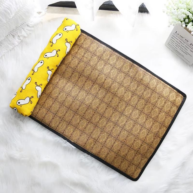 Natural Rattan Cooling Mat For Cats And Dogs  Breathable Summer Pet Bed Pad 12