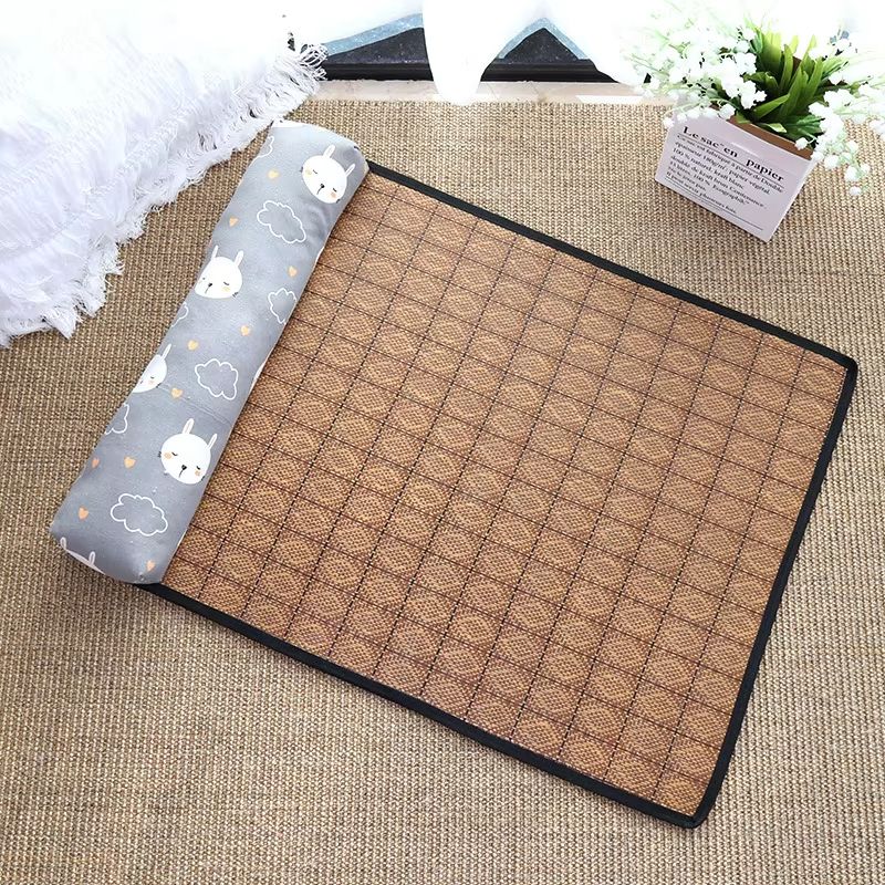 Natural Rattan Cooling Mat For Cats And Dogs  Breathable Summer Pet Bed Pad 14