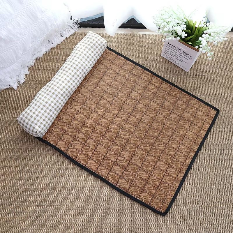Natural Rattan Cooling Mat For Cats And Dogs  Breathable Summer Pet Bed Pad 15