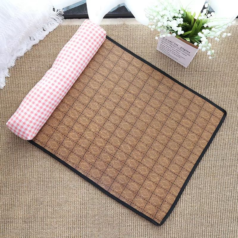 Natural Rattan Cooling Mat For Cats And Dogs  Breathable Summer Pet Bed Pad 16