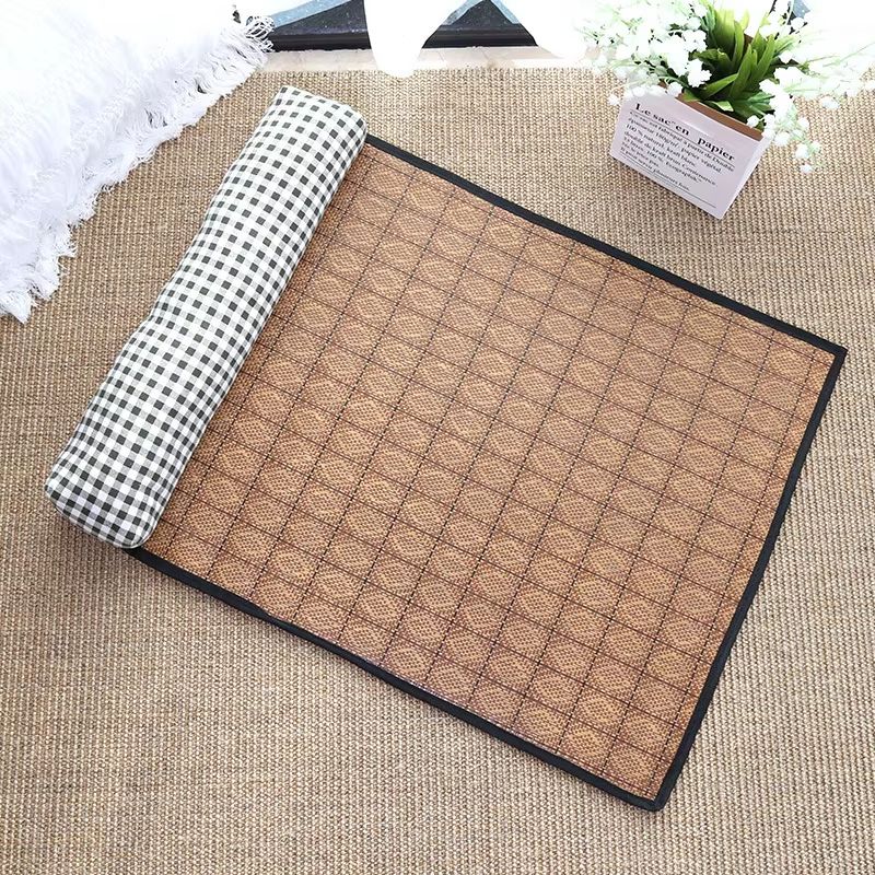 Natural Rattan Cooling Mat For Cats And Dogs  Breathable Summer Pet Bed Pad 17