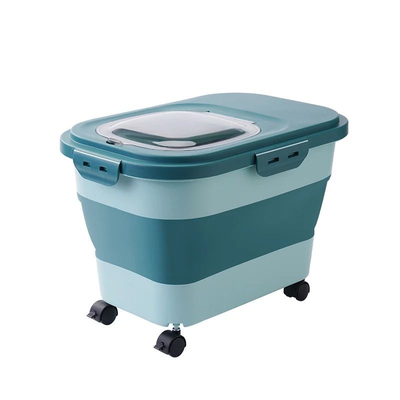 Collapsible Pet Food Storage Container With Airtight Lid 9