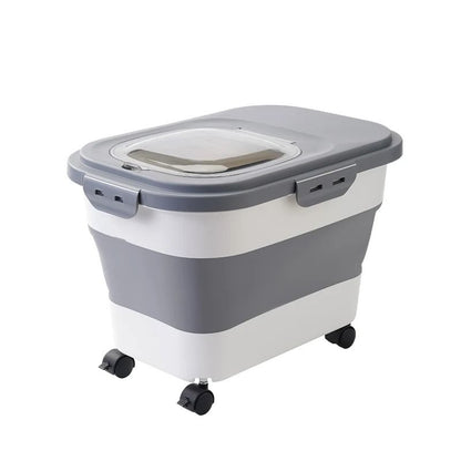 Collapsible Pet Food Storage Container With Airtight Lid 8
