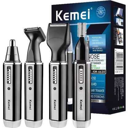 4in1 Rechargeable Grooming Trimmer Kit for Nose Ear Beard and Eyebrow