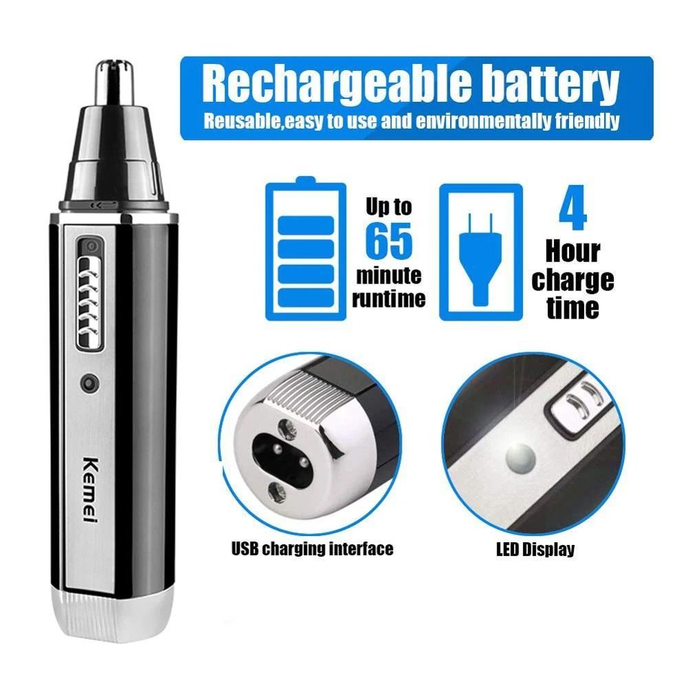4in1 Rechargeable Grooming Trimmer Kit For Nose Ear Beard And Eyebrow 3