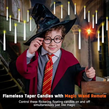 LED Floating Candles With Remote Magic Wand  Flameless Flickering Lights For Wedding  Holiday Decor 3