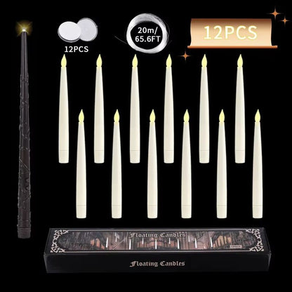 LED Floating Candles With Remote Magic Wand  Flameless Flickering Lights For Wedding  Holiday Decor 6