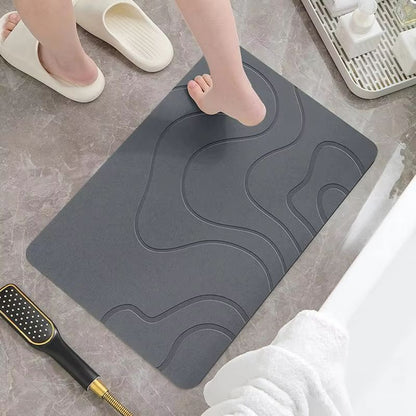 QuickDry Diatomite Stone Bath Mat  Super Absorbent NonSlip Shower Rug For Bathroom  Entryway 1