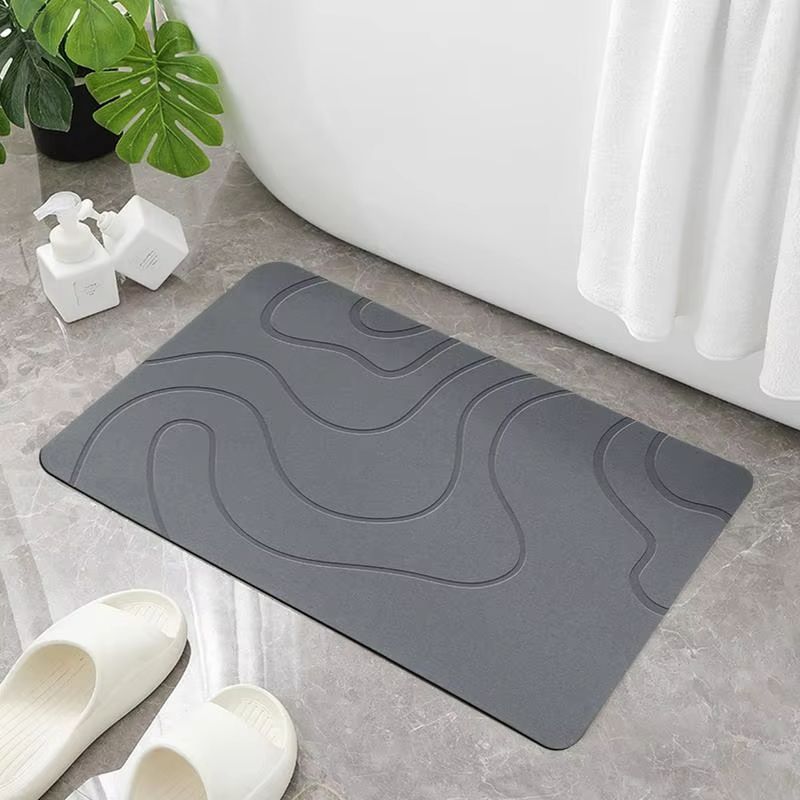 QuickDry Diatomite Stone Bath Mat  Super Absorbent NonSlip Shower Rug For Bathroom  Entryway 3