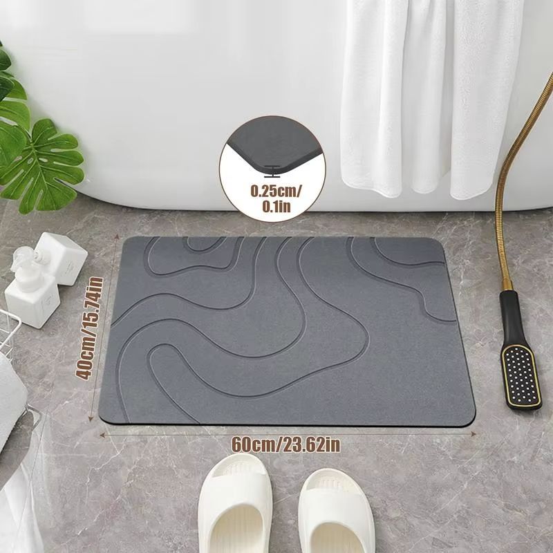 QuickDry Diatomite Stone Bath Mat  Super Absorbent NonSlip Shower Rug For Bathroom  Entryway 4