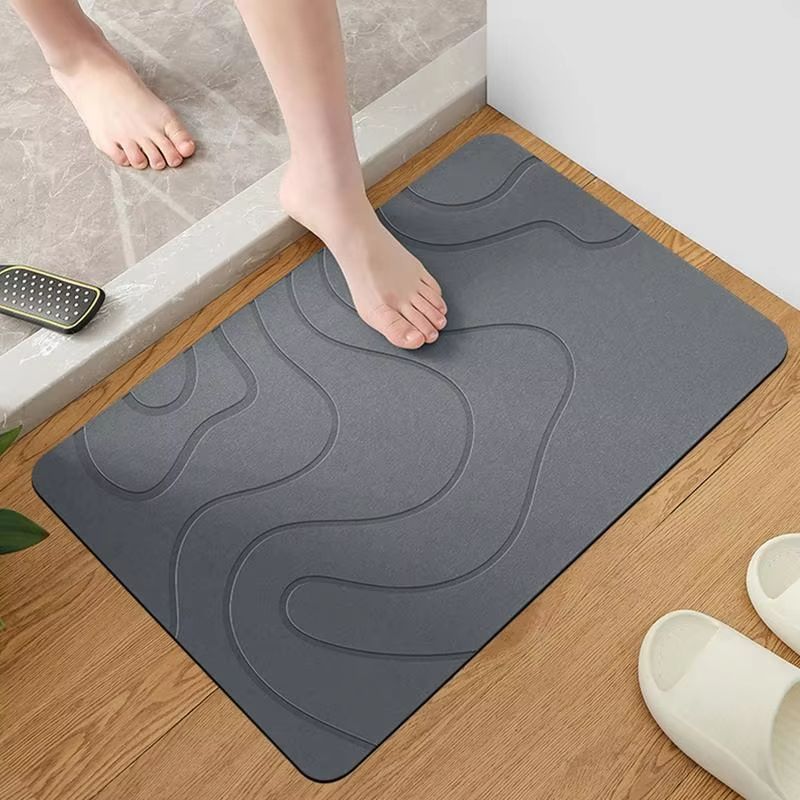 QuickDry Diatomite Stone Bath Mat  Super Absorbent NonSlip Shower Rug For Bathroom  Entryway 5