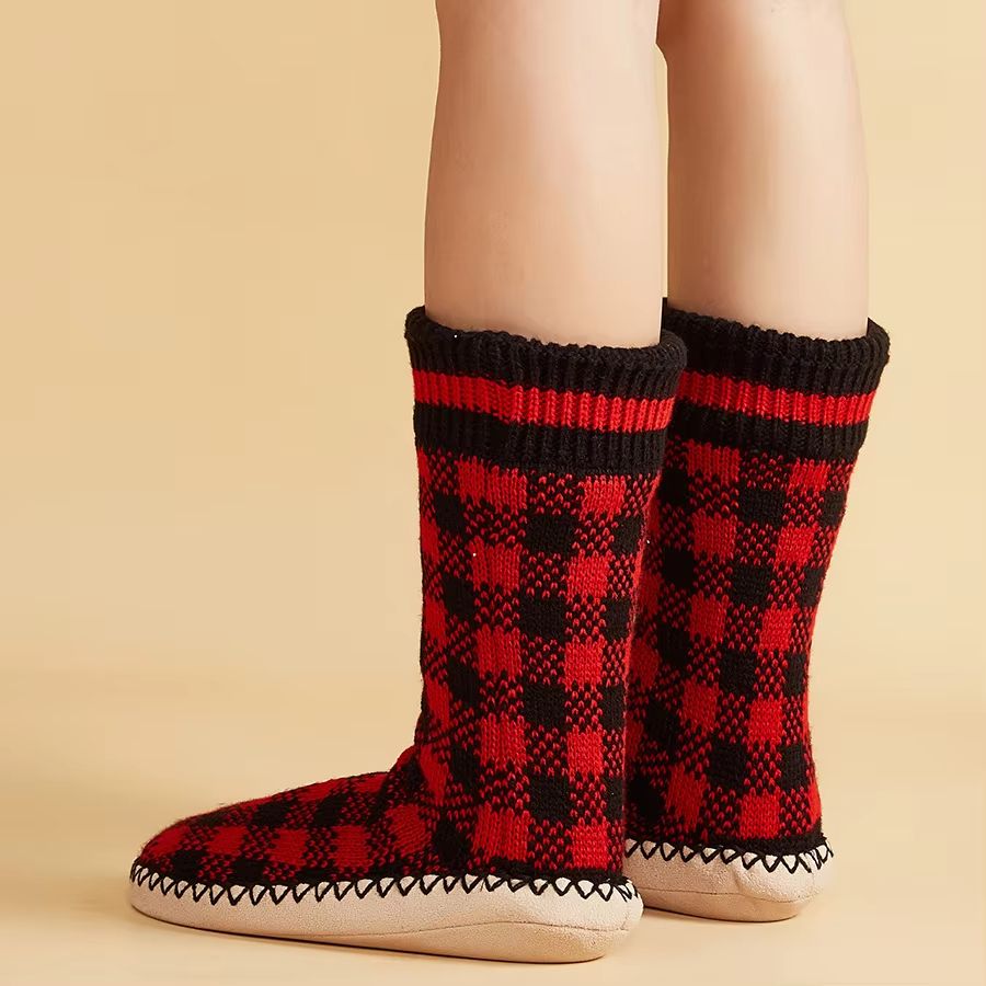 Mens Plush Indoor Slippers Socks  Warm NonSlip House Shoes For Winter Comfort 4