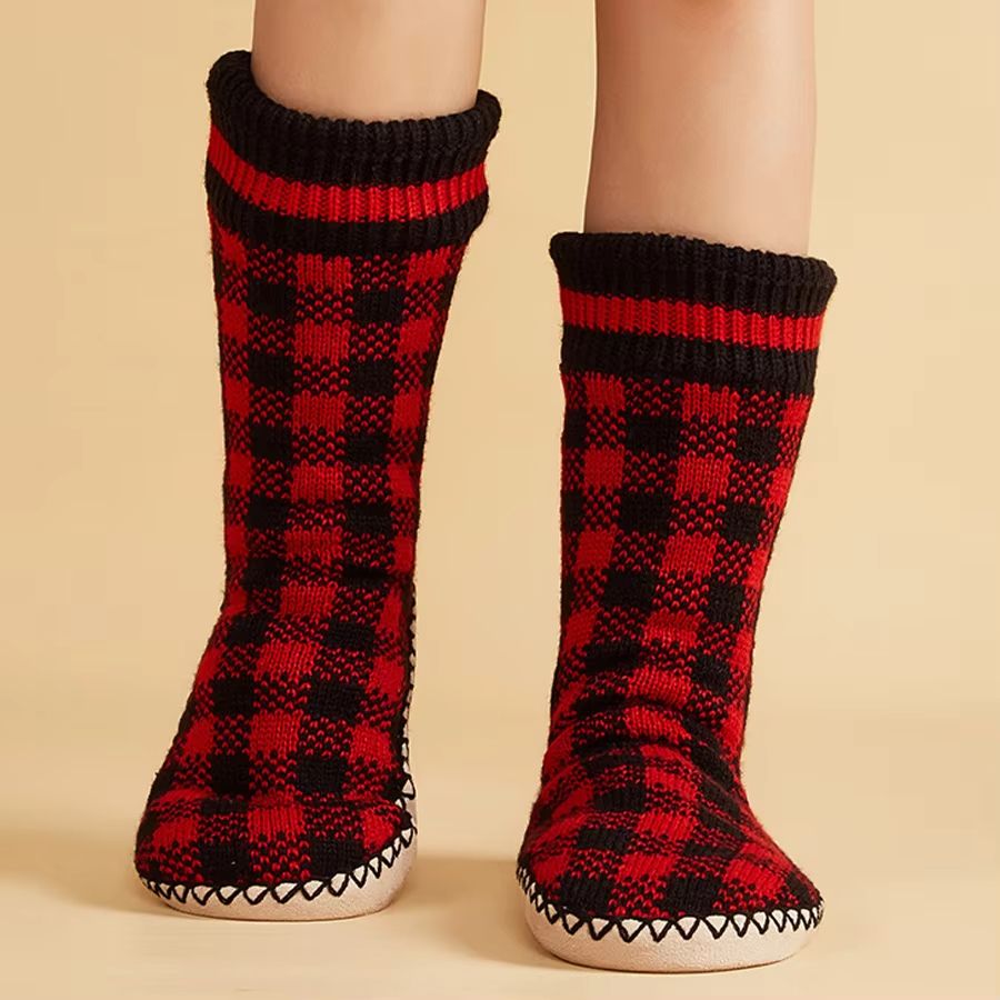 Mens Plush Indoor Slippers Socks  Warm NonSlip House Shoes For Winter Comfort 6