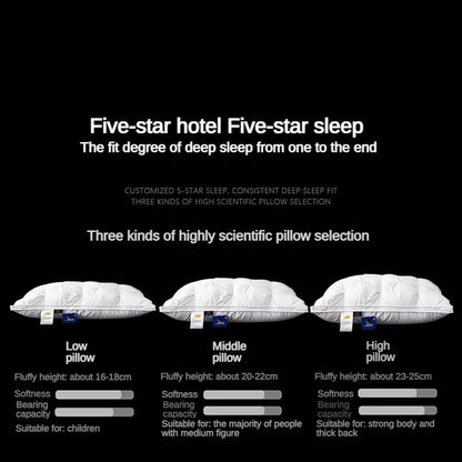 Luxury Goose Down Pillow – 95% White Goose Down with Cotton Cover for Hotel-Quality Sleep