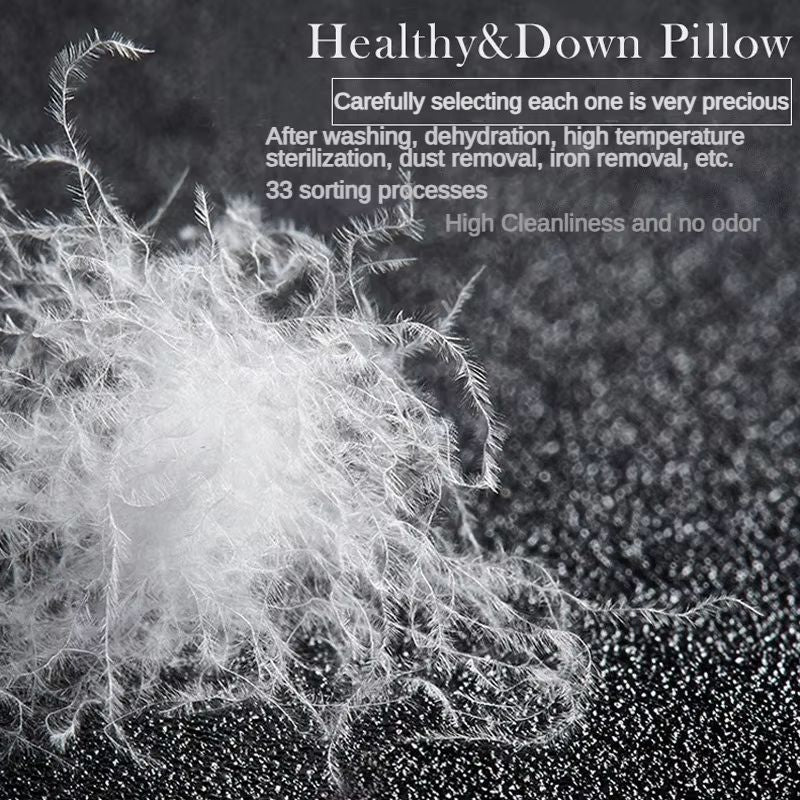 Luxury Goose Down Pillow  95 White Goose Down With Cotton Cover For HotelQuality Sleep 1