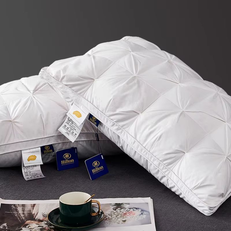 Luxury Goose Down Pillow  95 White Goose Down With Cotton Cover For HotelQuality Sleep 4