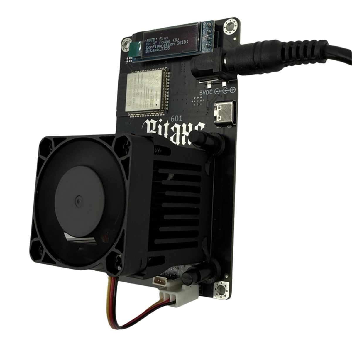 Bitaxe Gamma 601, 1.2TH/S BTC Solo Miner with BM1370 Chip, 18-22W