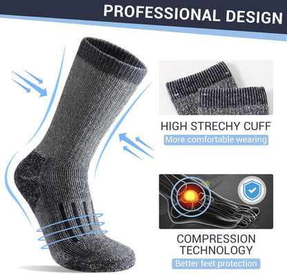 Ultra Warm Merino Wool Socks For Men  Women Thermal Winter Hiking Socks Breathable Boot  Skiing Soc 3